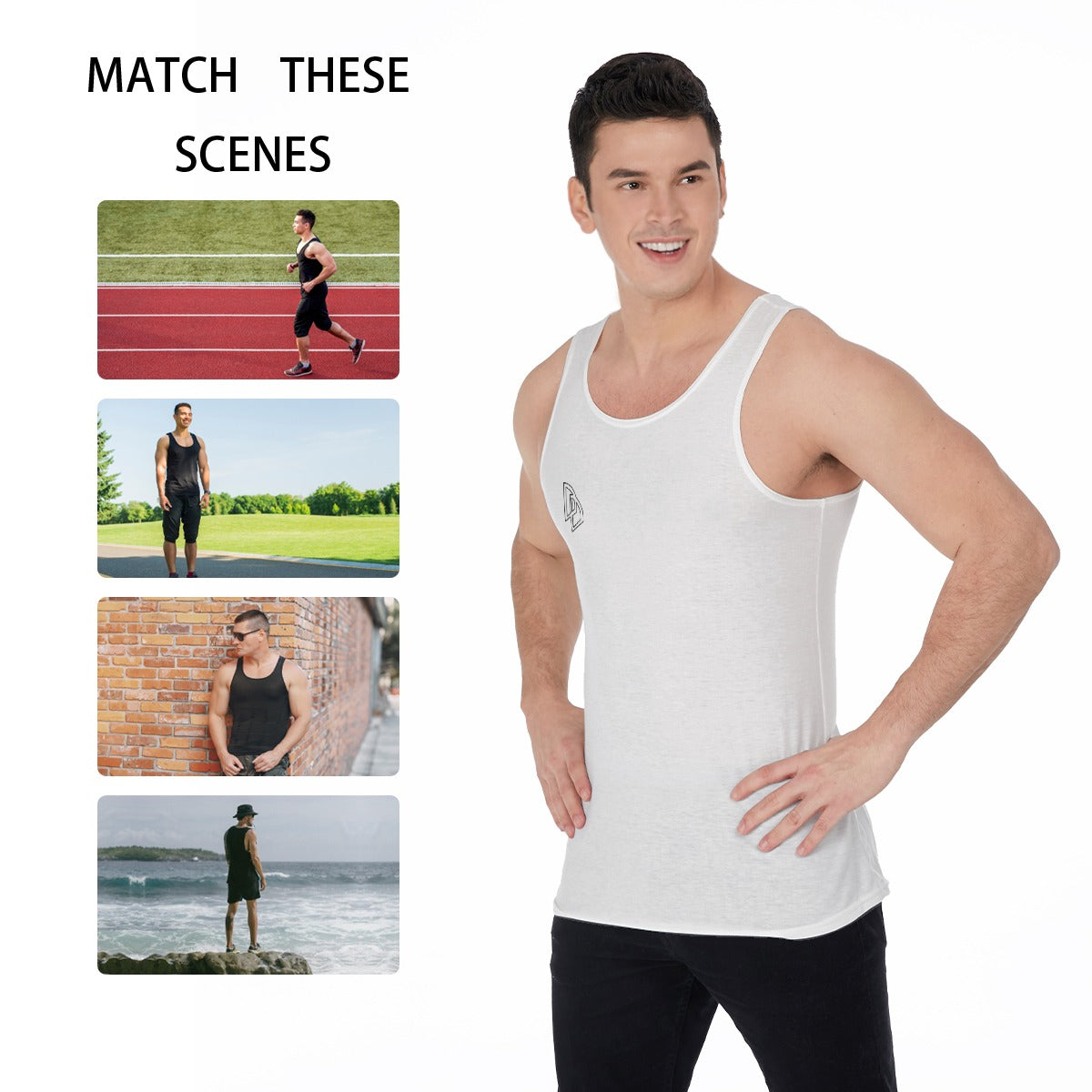 DD WHITE TANK TOP -AREC